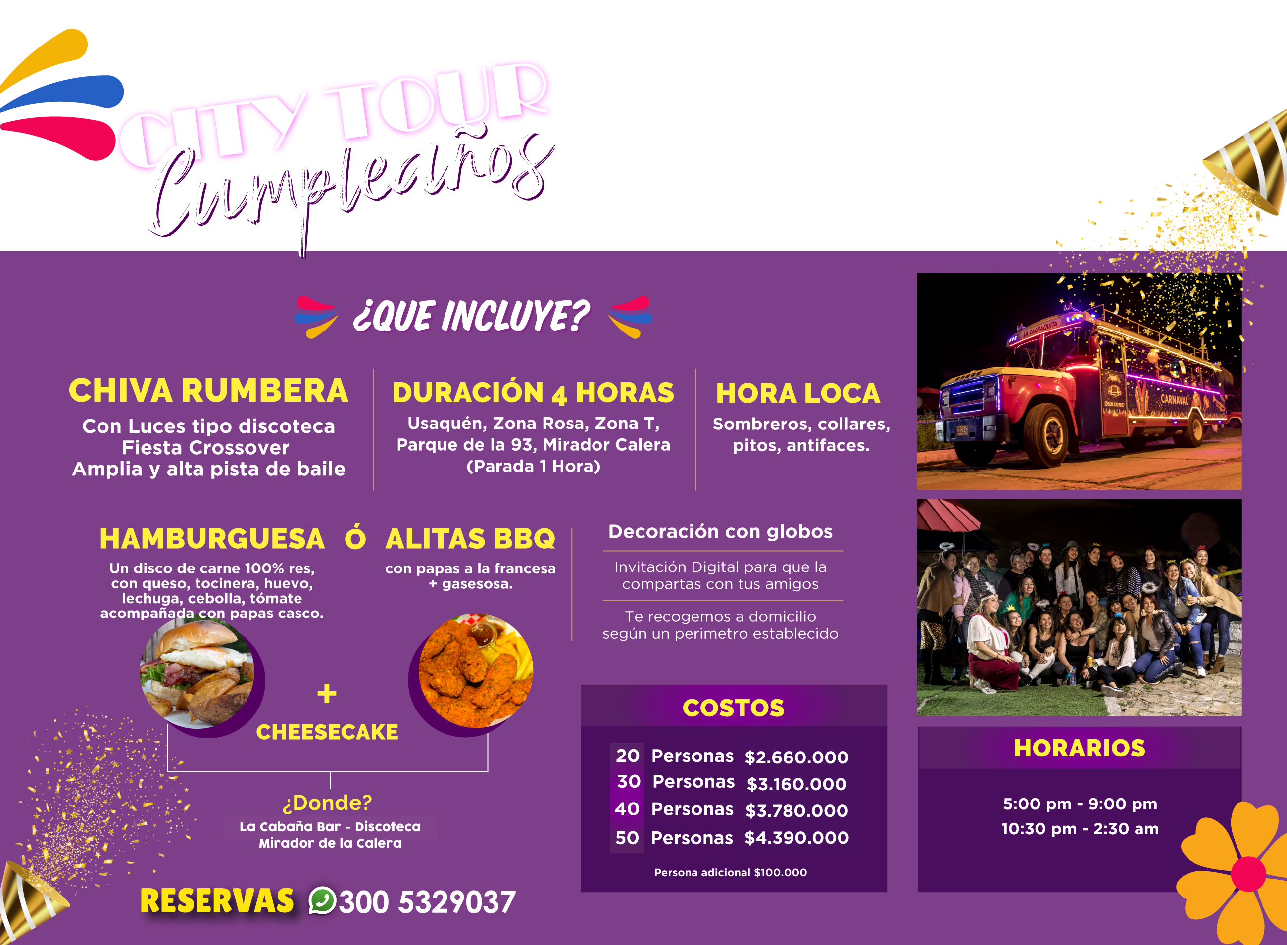 Chivas Rumberas para Cumpleaños en Bogotá - Tuchiva